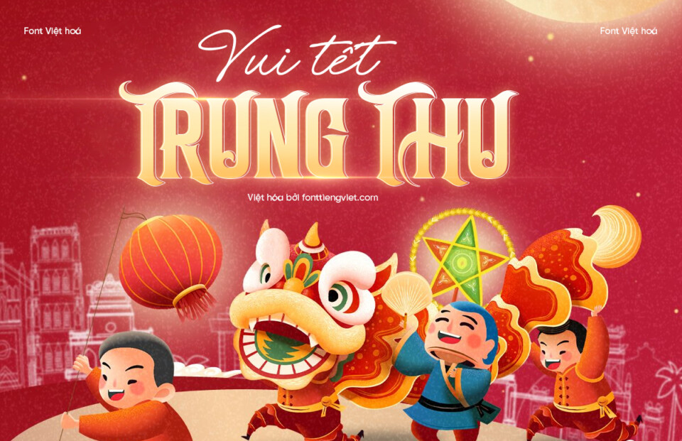 Combo 1 – Font Việt hoá Trung thu 2025