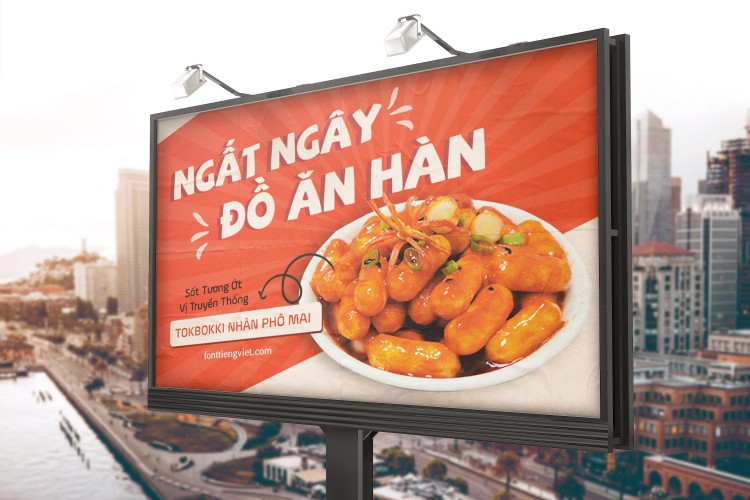Combo font thiết kế ẩm thực 1 – Sẳn hiệu ứng trong file Ps