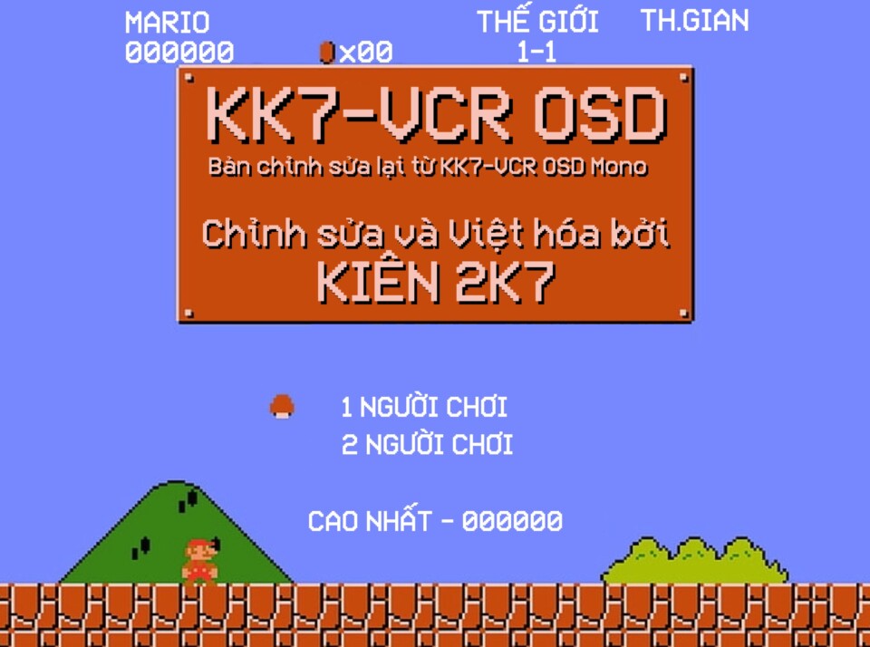 Font tiếng Việt KK7-VCR OSD