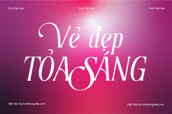 Font Việt hóa 1FTV VIP Billing Lottre – Font chữ có chân sang trọng cho thiết kế spa, thẩm mỹ và trang sức