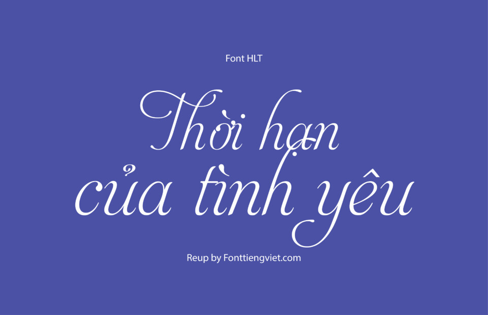 Font Việt hóa HLT AphroditeSlimPro