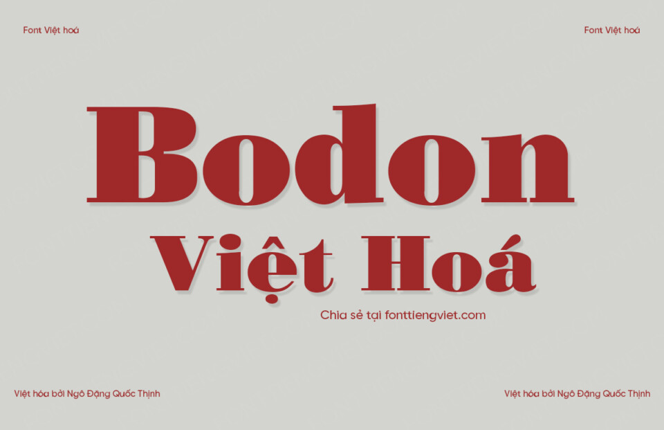 Font việt hóa HP-Bodon Poster