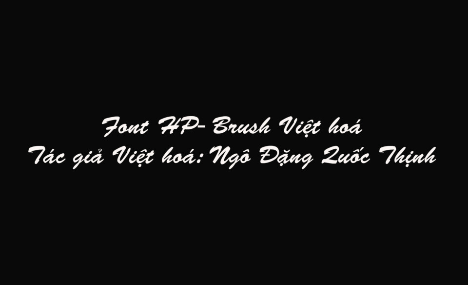 Font việt hóa HP-Brush