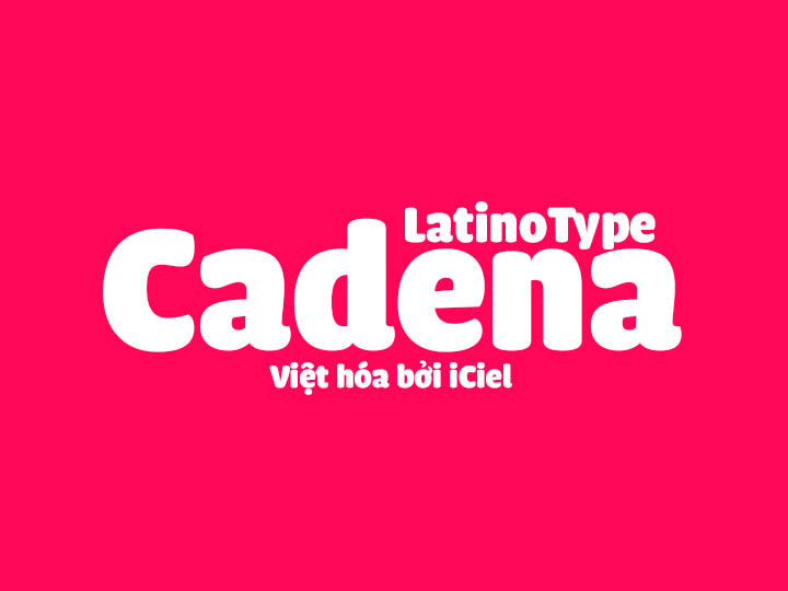 Font việt hóa iCiel Cadena