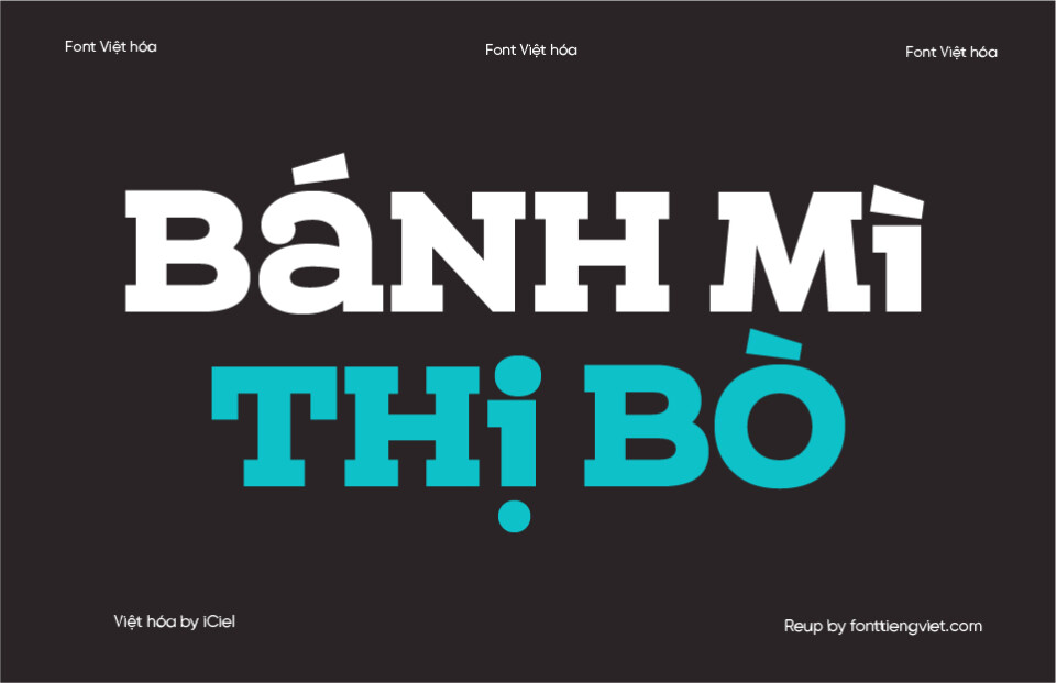 Font Việt hóa iCiel Queulat Uni