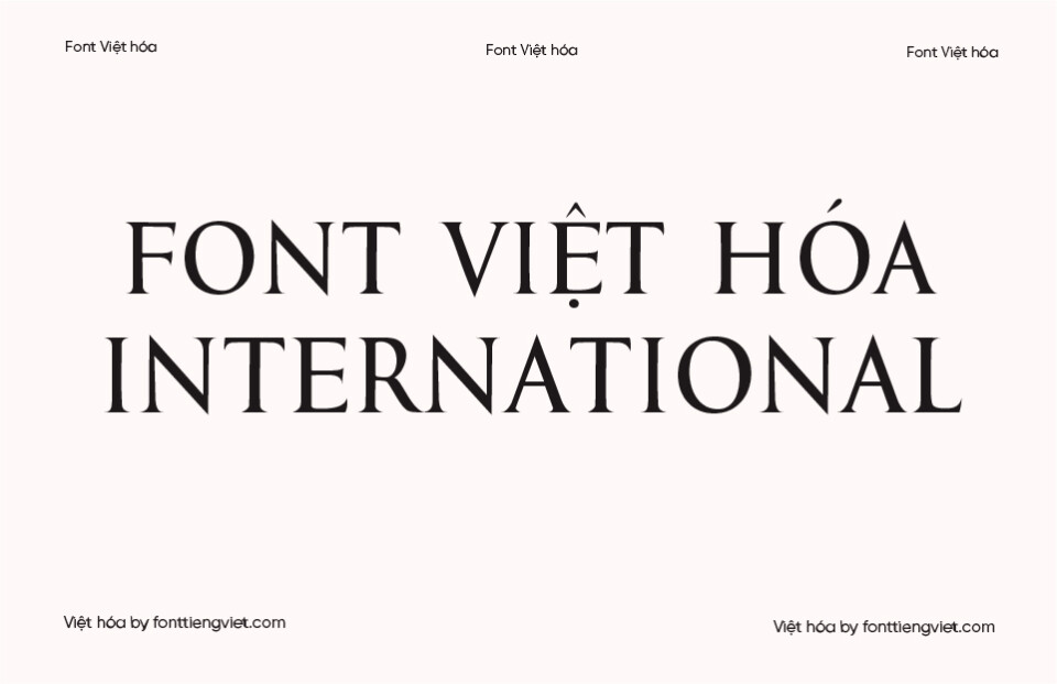 Font Việt hóa International Regular