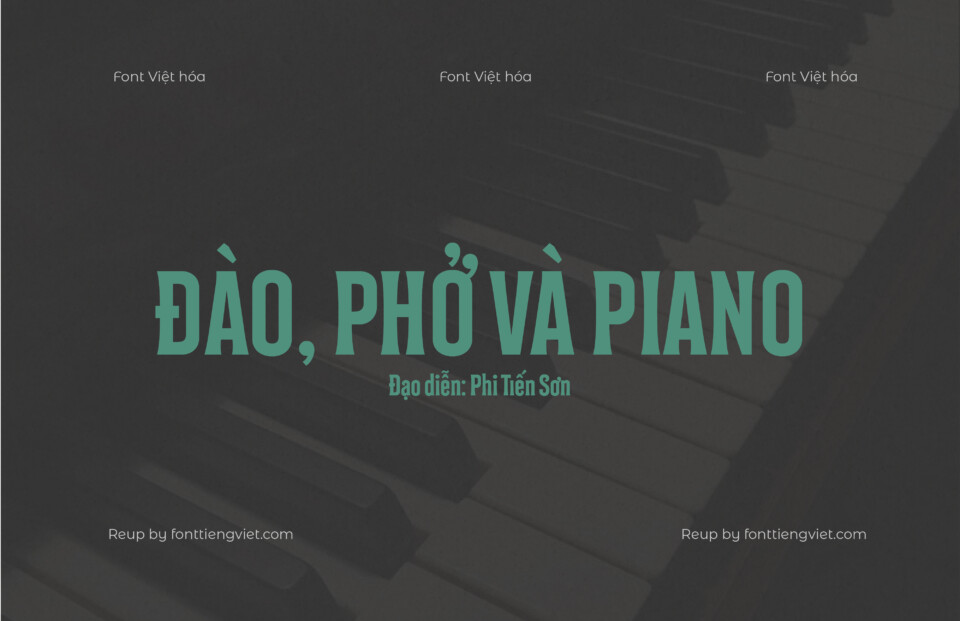 Font Việt hóa KK7 Đào, Phở và Piano