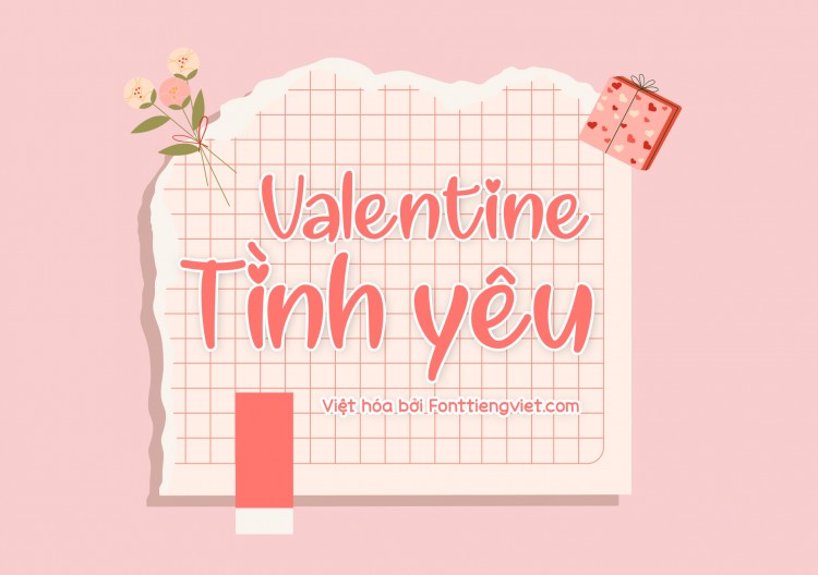 Font việt hóa Liebe Finden phong cách Valentine