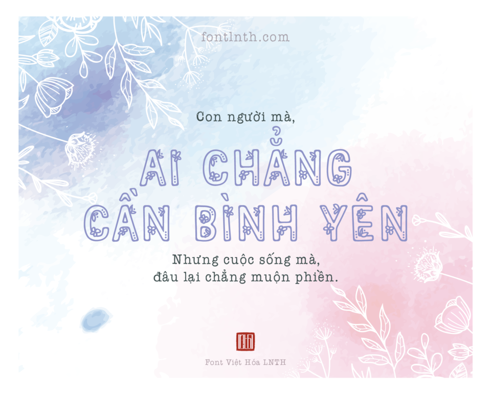 Font việt hóa LNTH Springtime Flowers DEMO