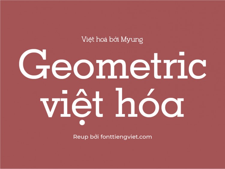 Font việt hoá MJ Geometric Slabserif 703 Std Medium