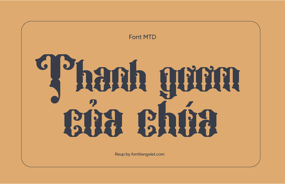 Font Việt hóa MTD Bhaltazar