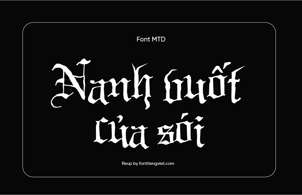 Font Việt hóa MTD Black Night