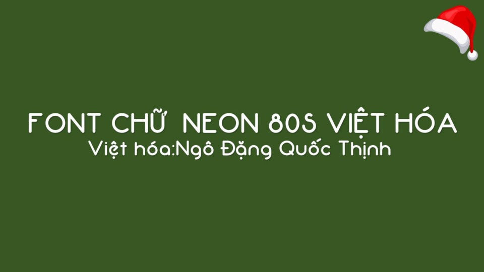 Font việt hóa Neon 80s