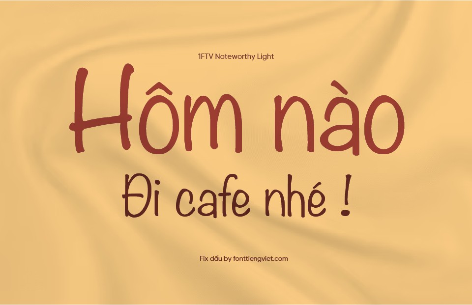Font Việt hóa Noteworthy Light