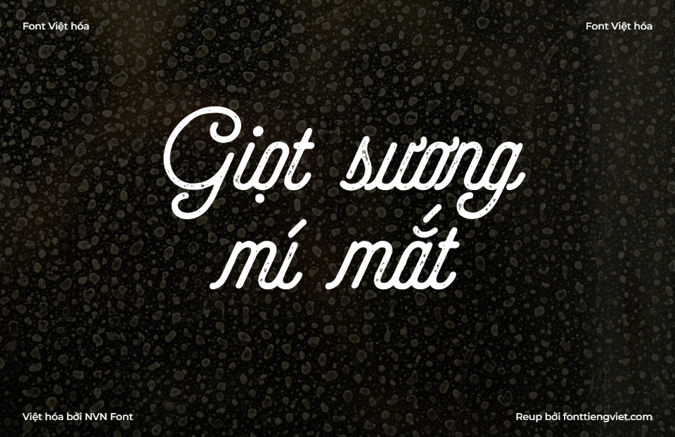 Font Việt hoá NVN Selfie Extra Bold Printed