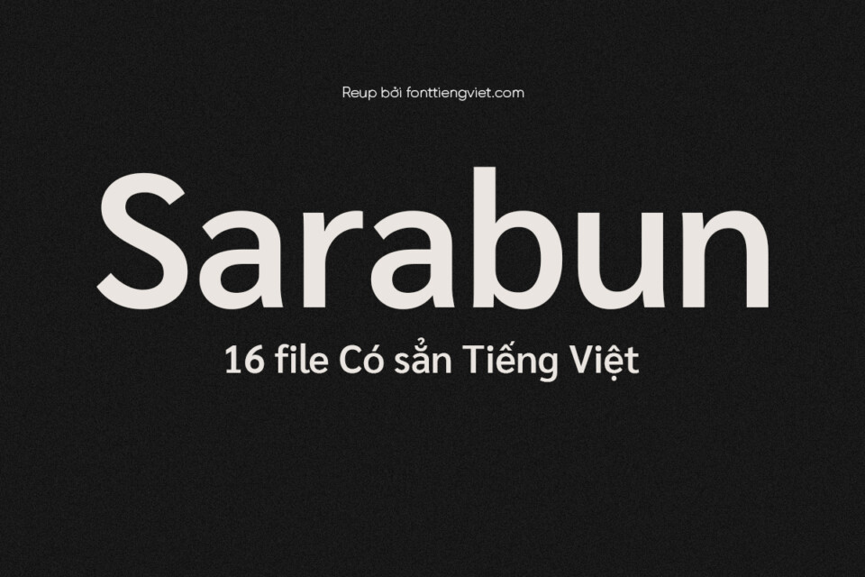 Font Việt hóa Sarabun – Google font