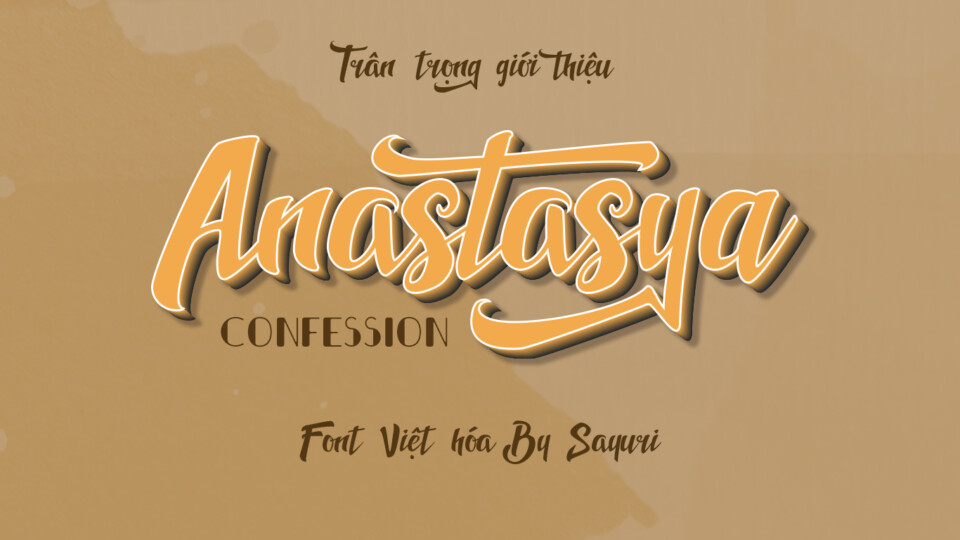 Font việt hóa Sayuri Anastasya Confession