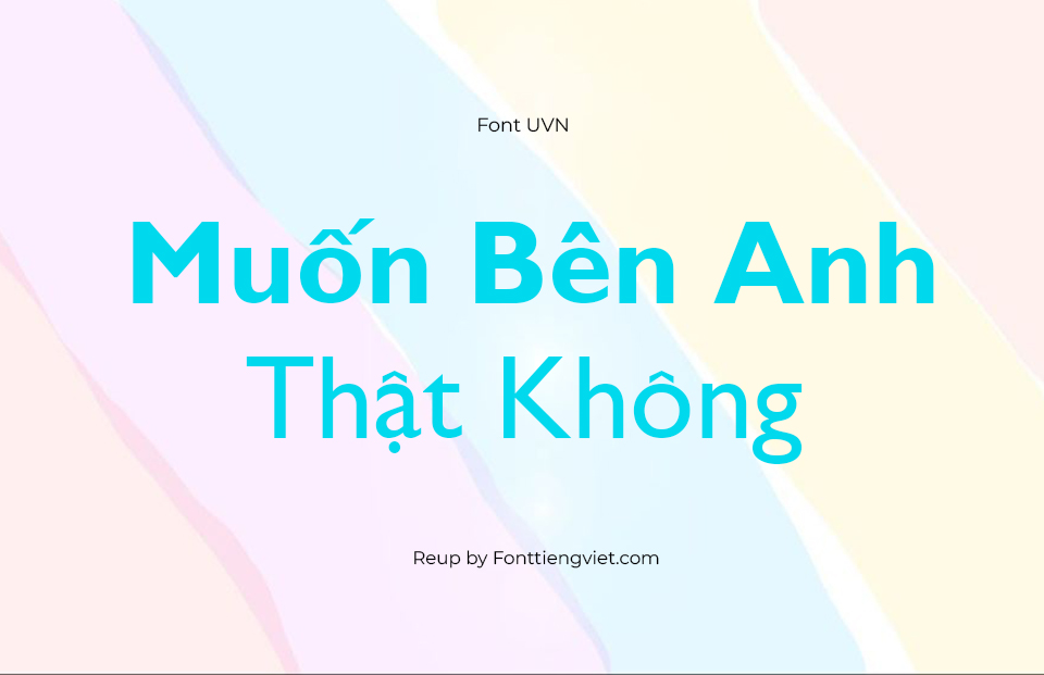 Font Việt Hóa SFU GillSans