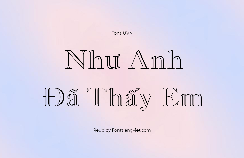 Font Việt Hóa SFU MonotypeOldStyleMT