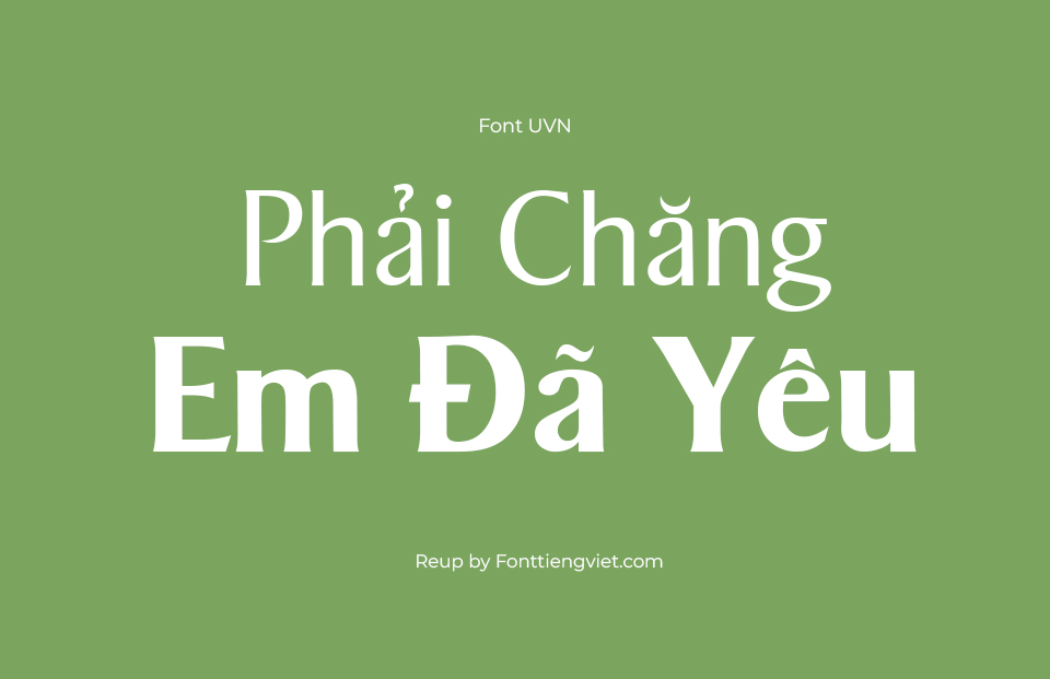 Font Việt Hóa SFU Sigvar
