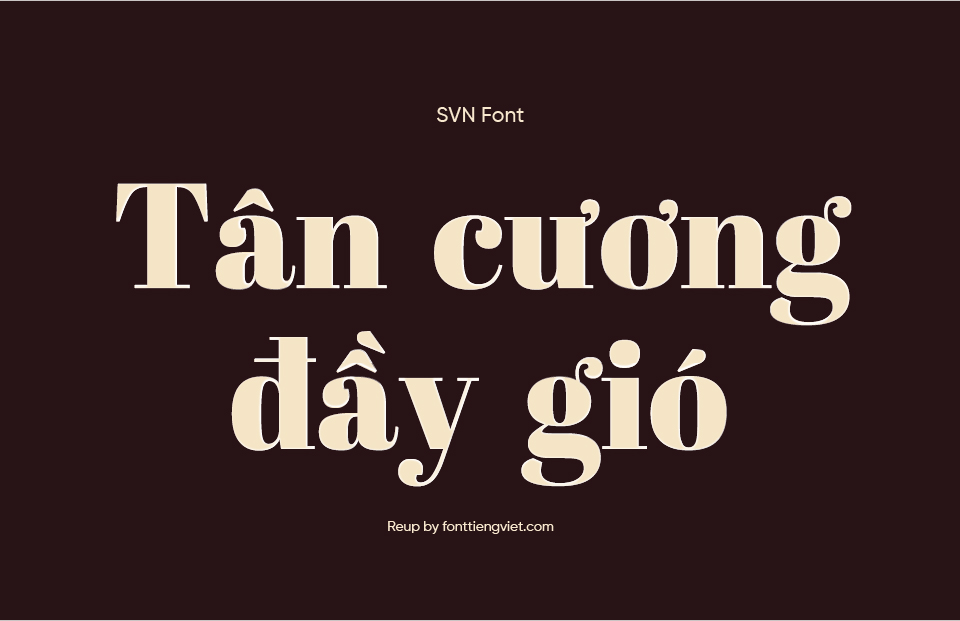 Font Việt hóa SVN Abril Fatface