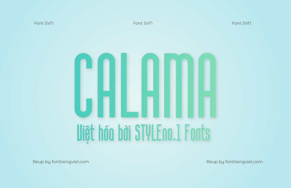 Font Việt hóa SVN Calama