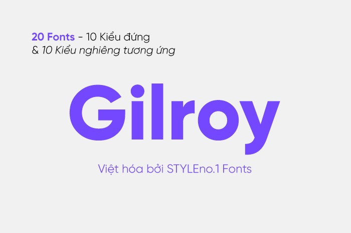 Font việt hóa SVN Gilroy trọn bộ