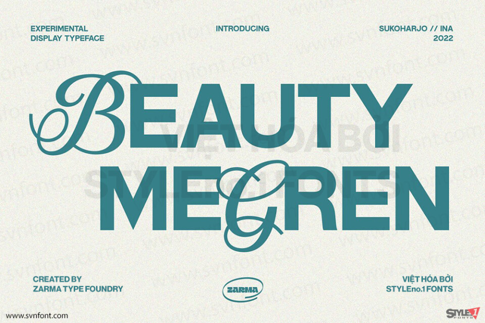 Font Việt hóa SVN Megren