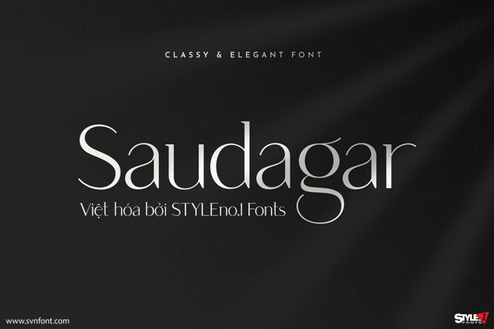 Font việt hóa SVN Saudagar