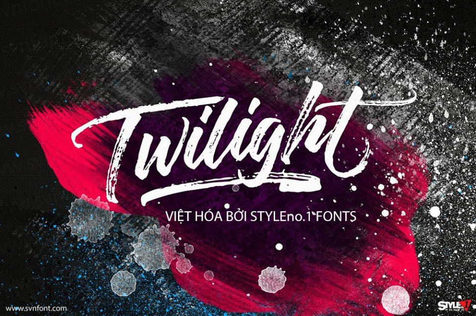 Font việt hóa SVN Twilight Script kiểu brush