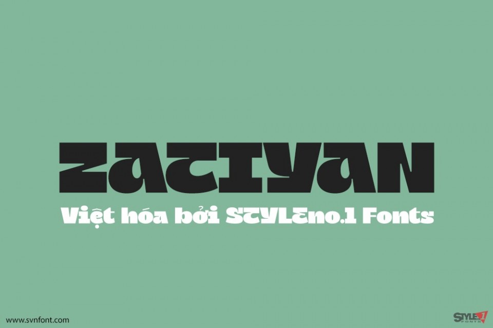 Font việt hóa SVN Zatiyan