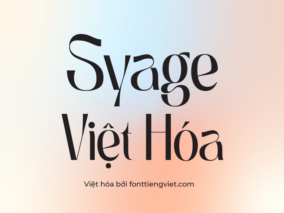 Font việt hóa Syage
