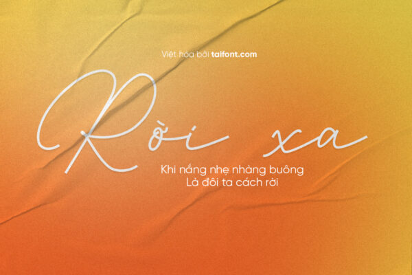 Font Việt hóa TF Allena Signature
