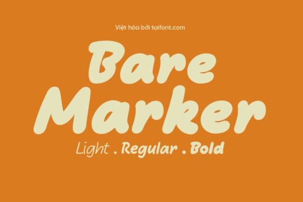 Font Việt hóa TF Bare Marker 3 font