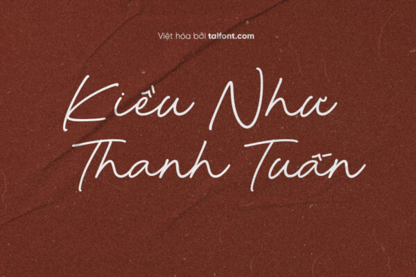 Font Việt hóa TF Benjamin Kingdom – Font viết tay thiệp cưới
