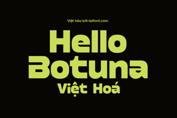 Font Việt hóa TF Hello Botuna