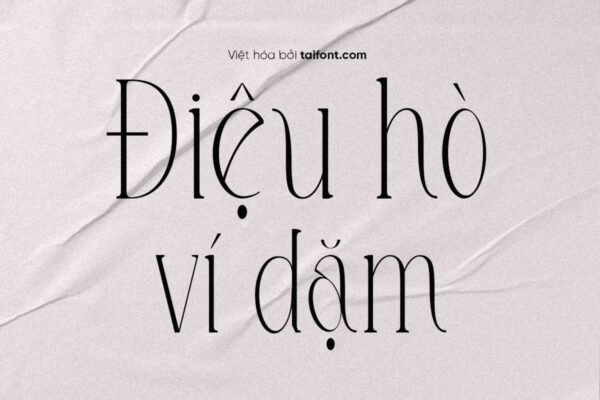 Font Việt hóa TF LE Buffec Thin