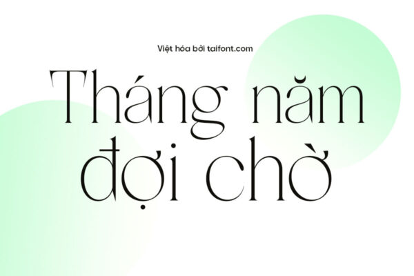 Font Việt hóa TF Meravila Light