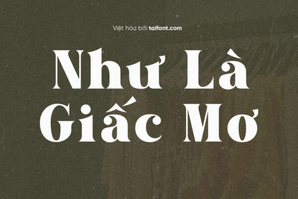 Font Việt hóa TF Morans – Font tiêu đề sang trọng