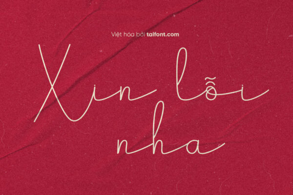 Font Việt hóa TF Overthinking – Font chữ ký đẹp