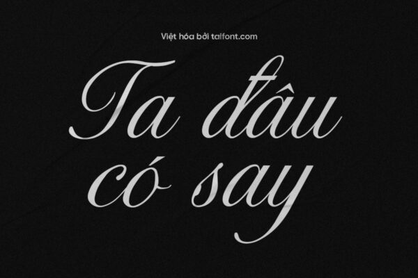 Font Việt hóa TF Romance Delighter Regular – Font sang trọng cho thiết kế tem nhãn rượu, tạp chí và thời trang