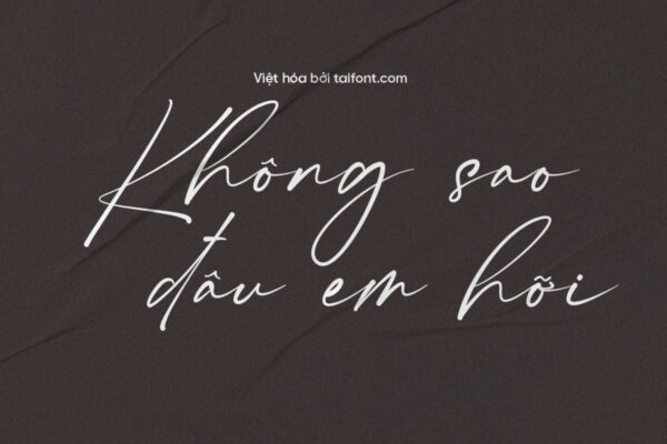 Font Việt hóa TF Shamson Signature