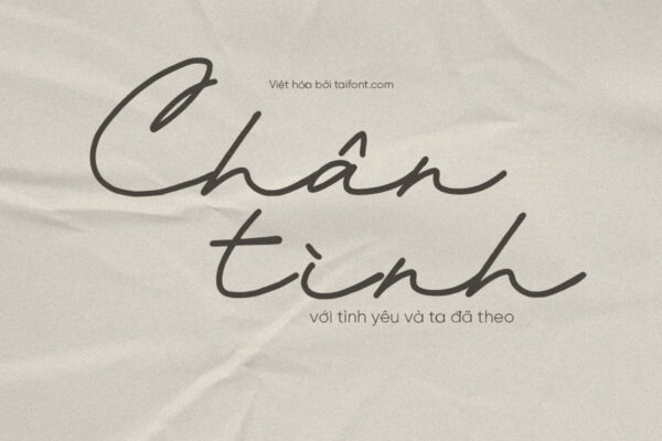 Font Việt hóa TF Tulisan Signature