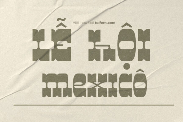 Font Việt hóa TF Western Sage