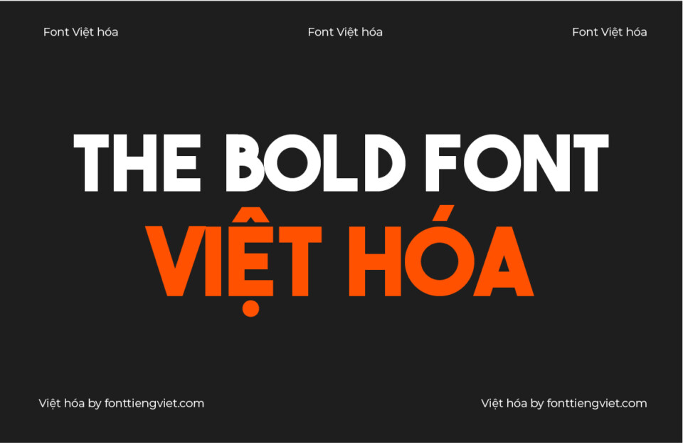 Font việt hóa The Bold Font