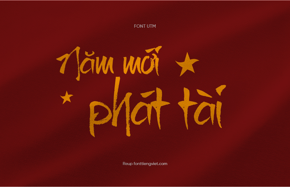 Font việt hóa UTM Brushtip-C – Tết