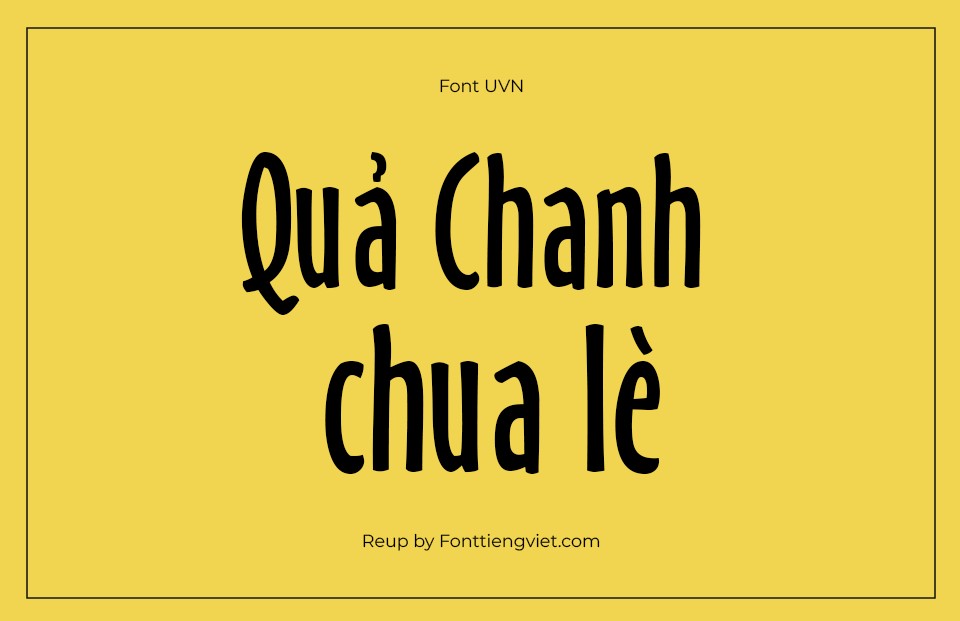 Font Việt Hóa UVN Ban Tay