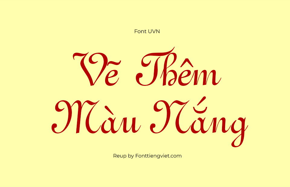 Font Việt Hóa UVN Con Thuy