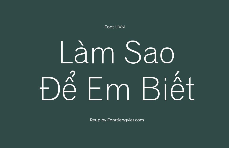 Font Việt Hóa UVN Gio May Nhe