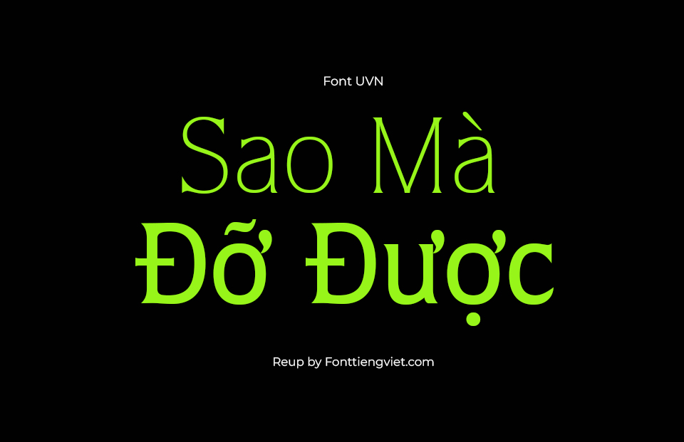 Font Việt Hóa UVN Huong Que